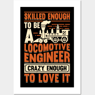 Train Engineering Locomotive Engineer Gift Posters and Art